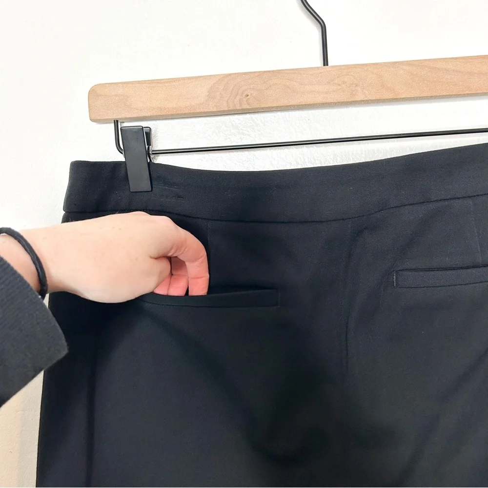 Halogen Womens Business Casual Slim‎ Straight Leg Black Trouser Pants 8